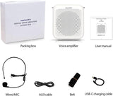 Amplificador de Voz Portátil Recargable con Micrófono y Cintura