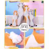 Peluches Gato de felpa de cuerpo larga y suave 19  pulgadas