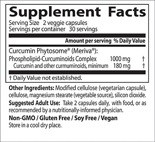 Curcumina con Meriva 500 mg 60 tabletas