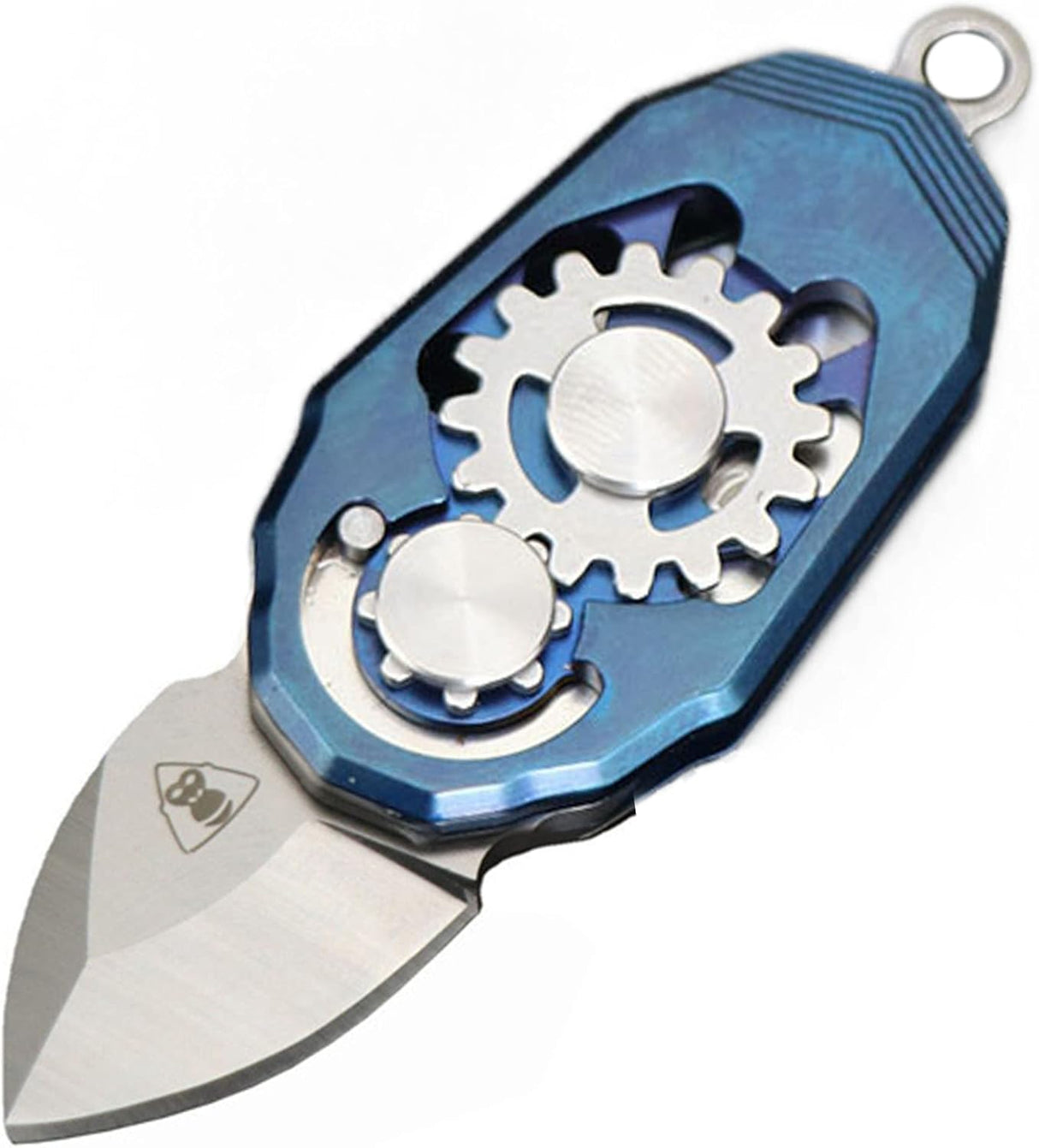 Cuchillo plegable de acero inoxidable azul