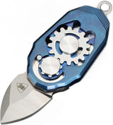 Cuchillo plegable de acero inoxidable azul