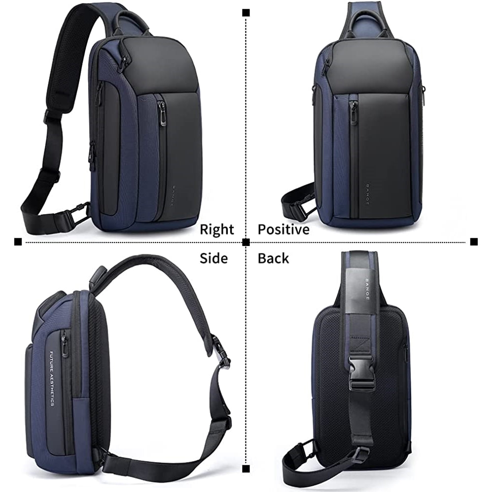 Morral impermeable para hombre color azul BANGE