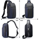 Morral impermeable para hombre color azul BANGE