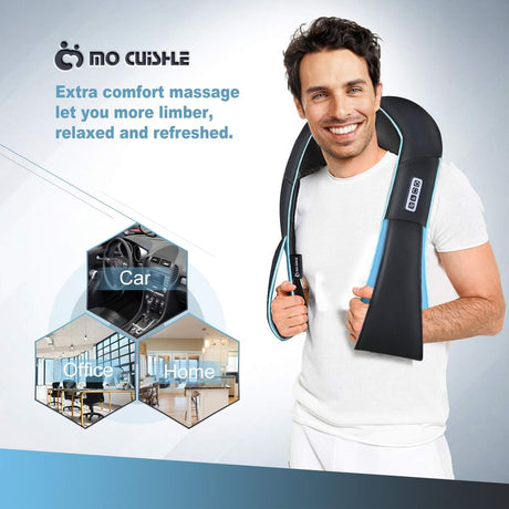Masajeador de Cuello Mo Cuishle, Shiatsu con Calor, Alivio Muscular