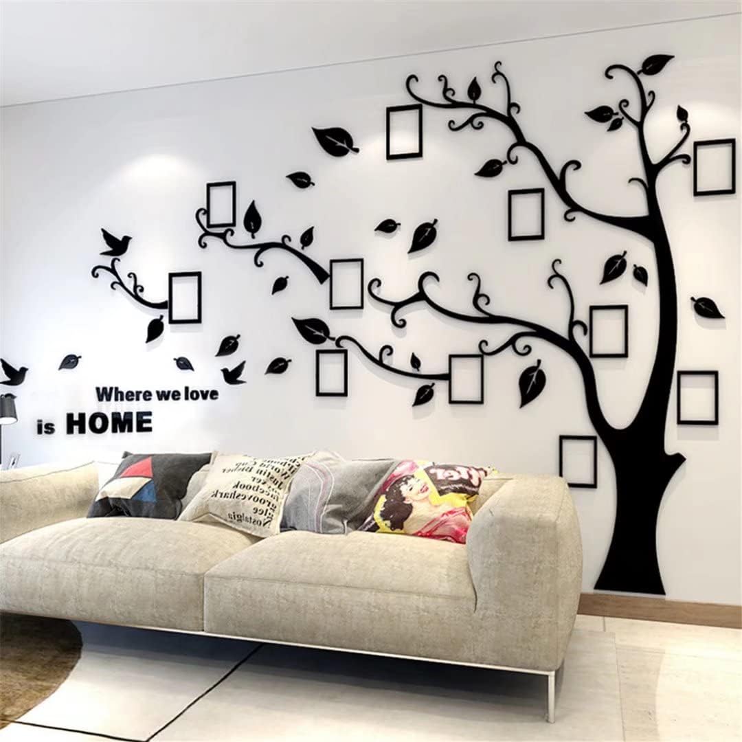 Vinilo Decorativo Árbol 3D - Marco Fotos Familiar M:83*59in