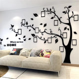 Vinilo Decorativo Árbol 3D - Marco Fotos Familiar M:83*59in