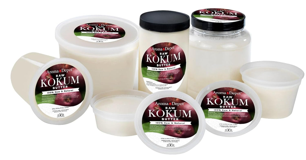 Manteca de Kokum Sin Refino para Piel, Cuerpo y Cabello