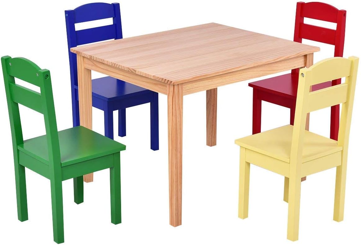 Juego de mesa y silla para niño muebles preescolares