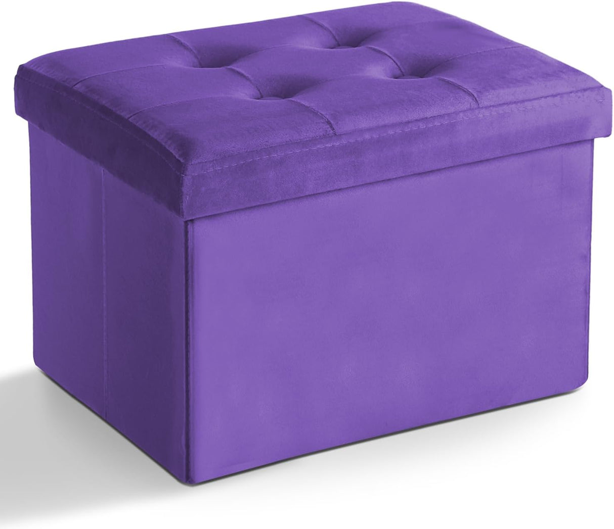 Otómano de almacenamiento plegable con reposapiés y cojín