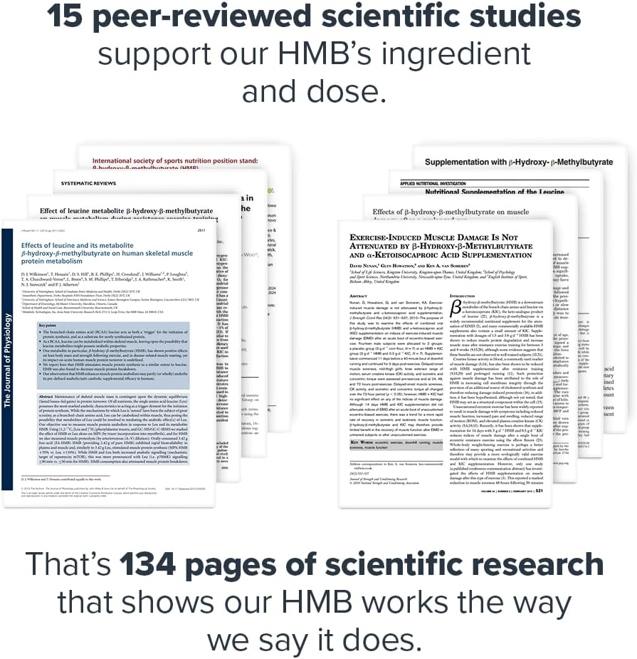 Suplemento HMB para hombres y mujeres MyHMB® 3000mg cápsulas, fuerza y músculo