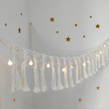 Red de Animales de Peluche, Boho, Macrame, con Luces LED