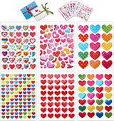 Konsait - 60 hojas de pegatinas de corazón de San Valentín