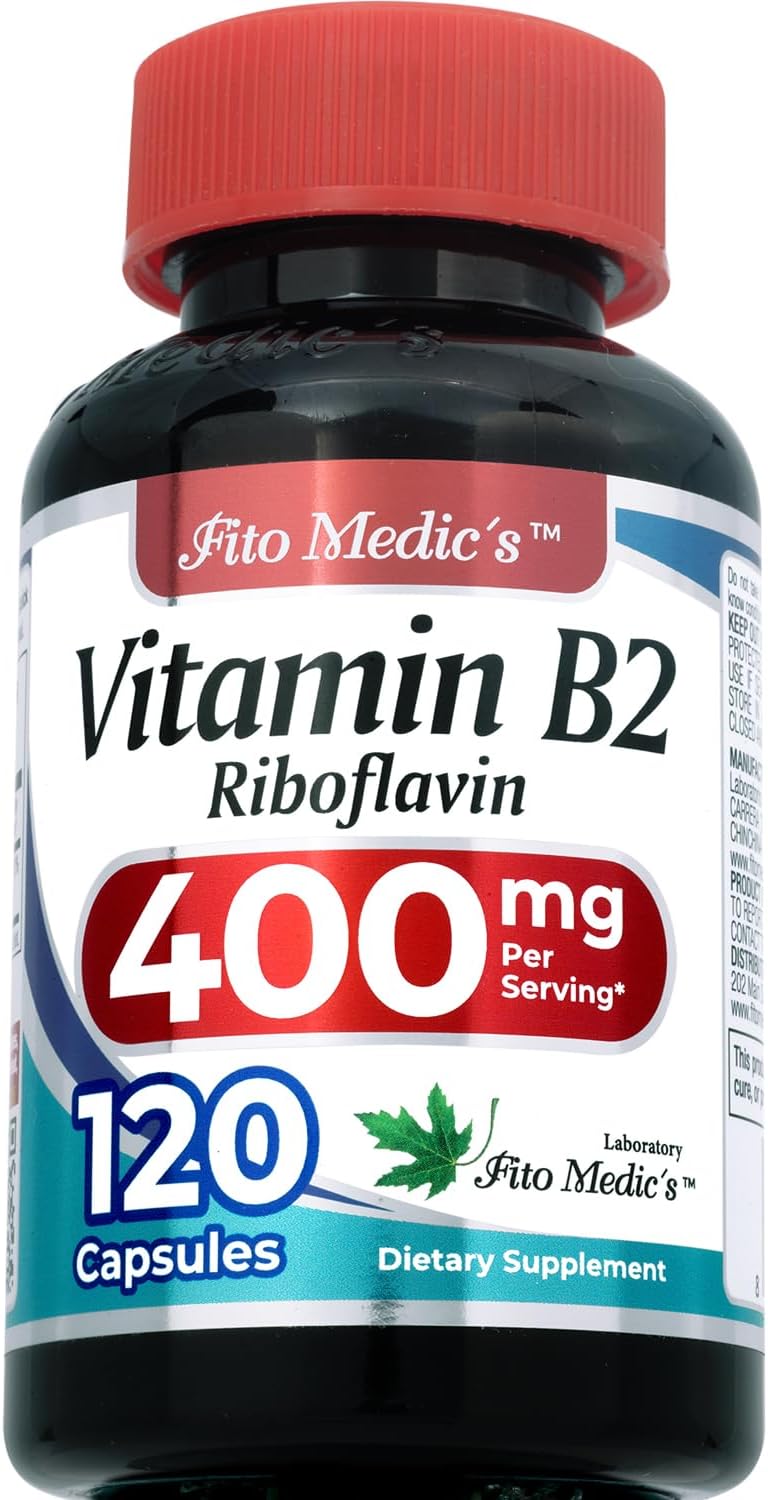 FITO MEDIC'S B2 Riboflavina 400mg 120 Cápsulas