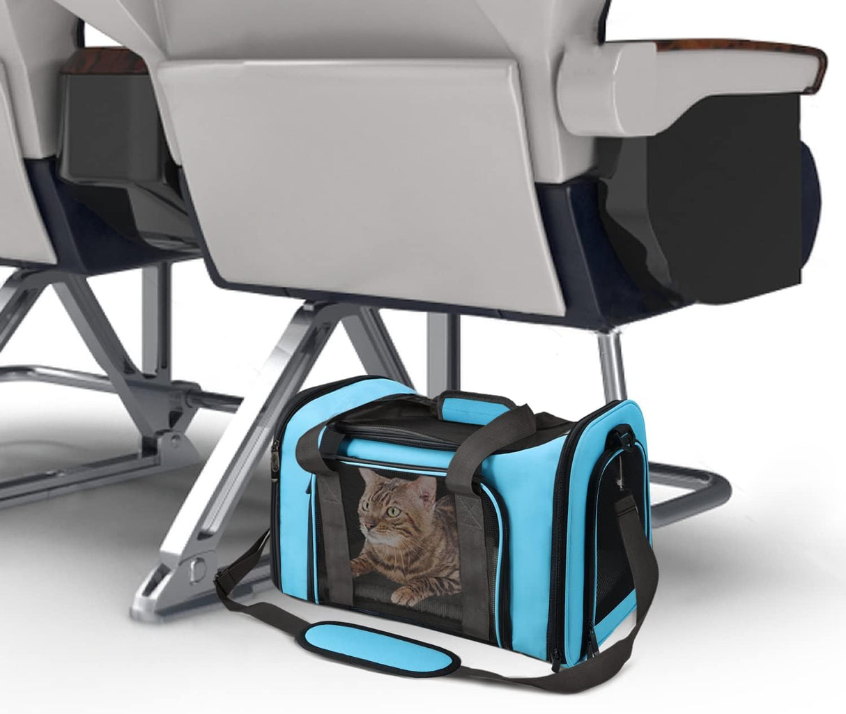 Transportador grande para mascotas Henkelion, suave y colapsable