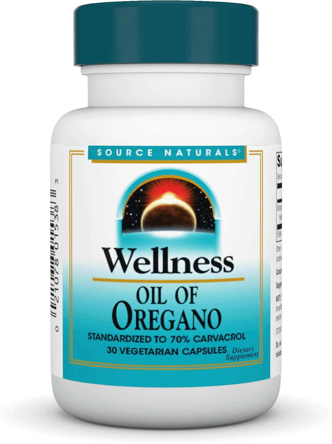 Aceite de orégano wellness Source Naturals, 70% Carvacrol, 30 cápsulas