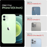 FireNova Funda diseñada para iPhone 12, funda de silicona mejorada [protección de cámara] con forro de microfibra suave antiarañazos, 6.1 pulgadas, color negro