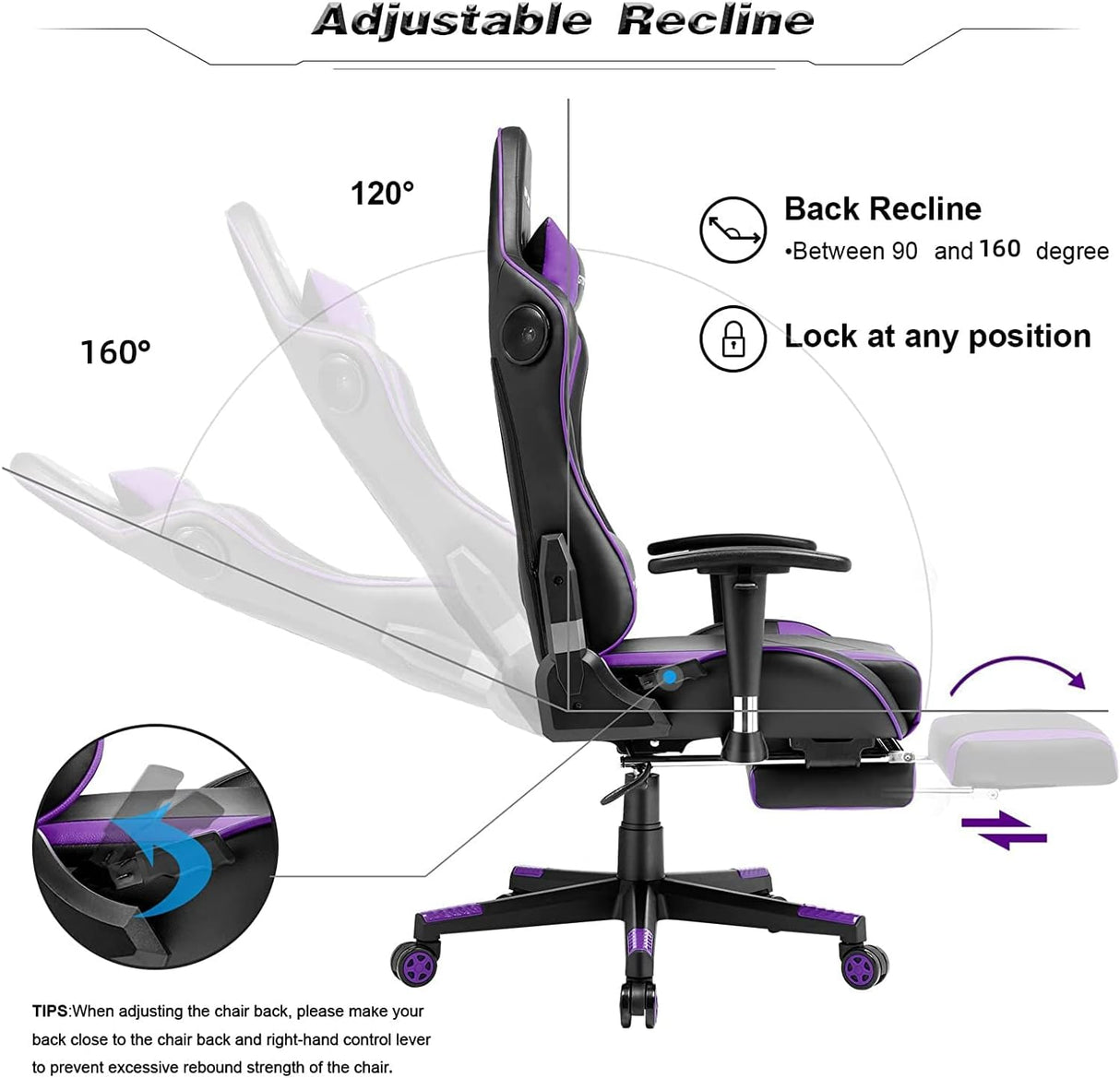 Silla para videojuegos GTRACING con reposapiés y altavoces