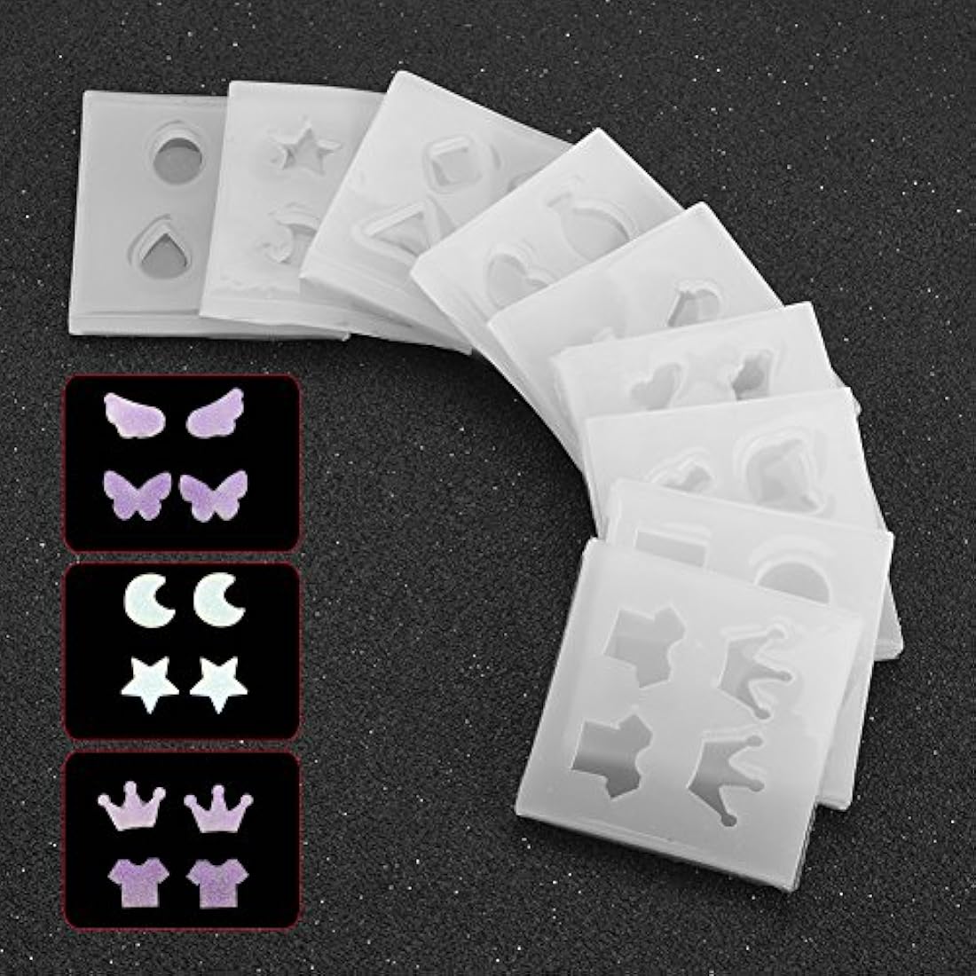 9 tipos Mujer Art Decortive molde de silicona para hacer arete molde resina epoxi Set DIY hecho a mano kit de herramientas decoración