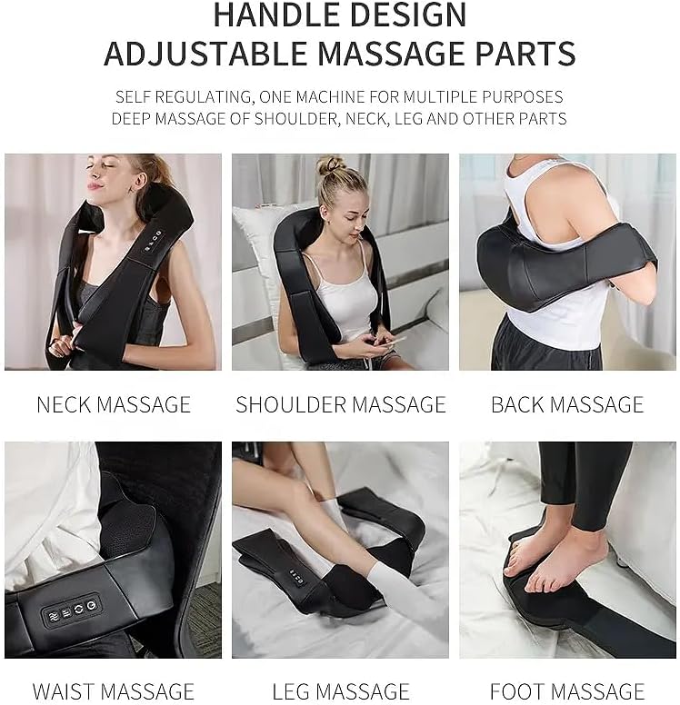 Masajeador Shiatsu para Cuello y Espalda, Alivio de Dolor, Modelo USA