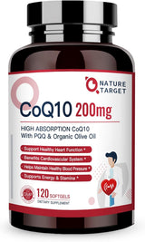 NATURE TARGET CoQ10-200mg + PQQ Cápsulas 120 Servings