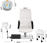Happybuy Unidad de pedicura de spa ajustable de limpiar blanco