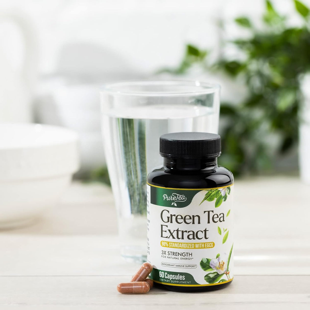 Suplemento Píldoras de extracto de té verde de 1000 mg