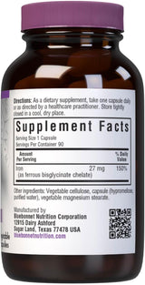 Suplementos Bluebonnet Nutrition Albion Hierro 90 cápsulas