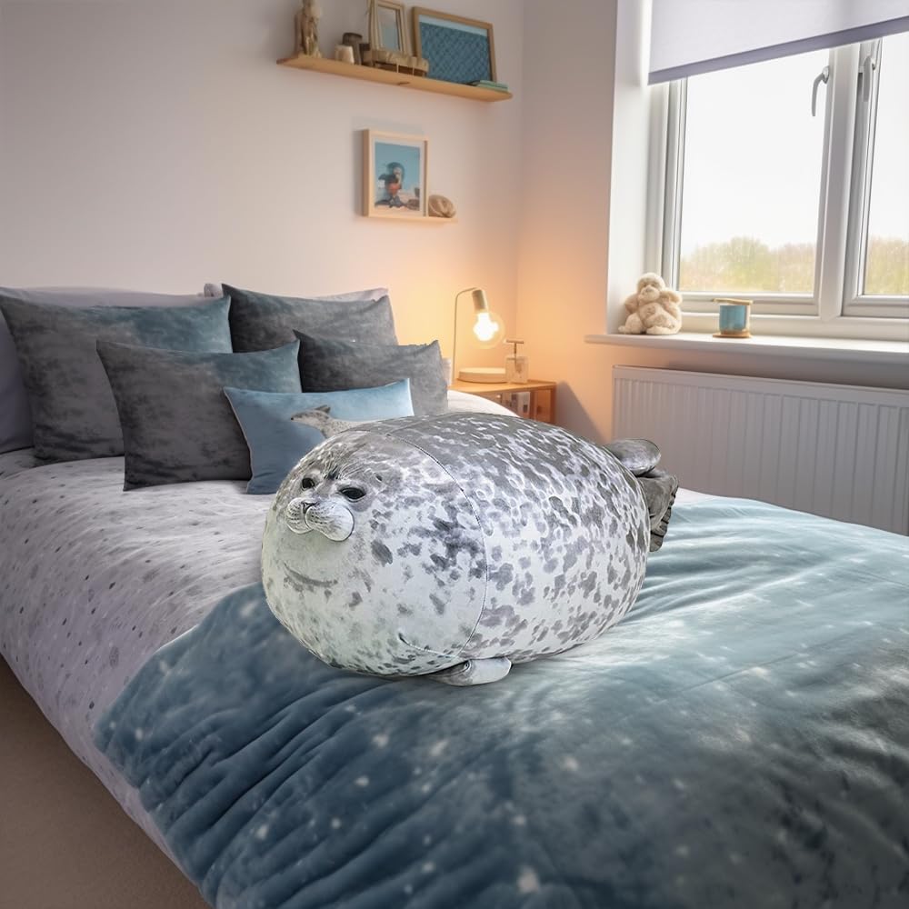 Pillow de Foca Chubby Blob, MerryXD, Plush, 13 in, Juguete