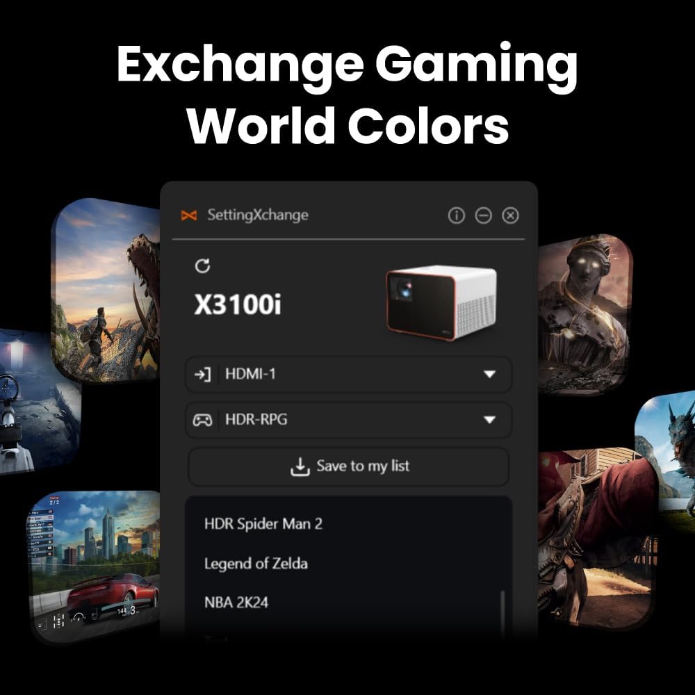 Proyector 4K para juegos BenQ X3100i | 3300 lúmenes, Android TV