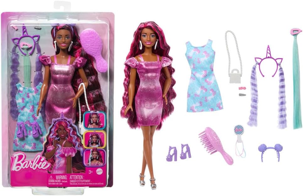 Barbie Fun & Fancy Muñeca y Accesorios, Pelo Largo y Estilismo