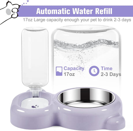 Conjunto de Comedero y Dispensador para Perros y Gatos - Modelo A
