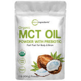 Suplemento Aceite orgánico MCT en polvo con fibra prebiótica