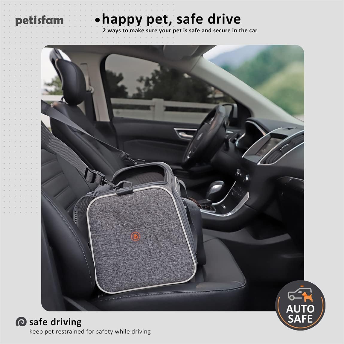 Transportadora para gatos y perros pequeños, petisfam, aprobada.