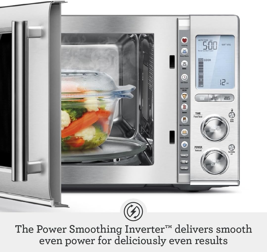 Microondas Breville Smooth Wave, 850W, Modelo BMO850BSS1BUC1