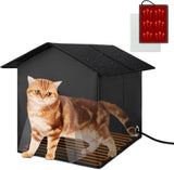 Casa Calentada para Gatos FHTONGE, Aislada y Plegable