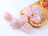 Cuarzo rosa de 2 in, piedras naturales en bruto, cristales