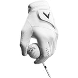 Guante auténtico de golf blanco talla L