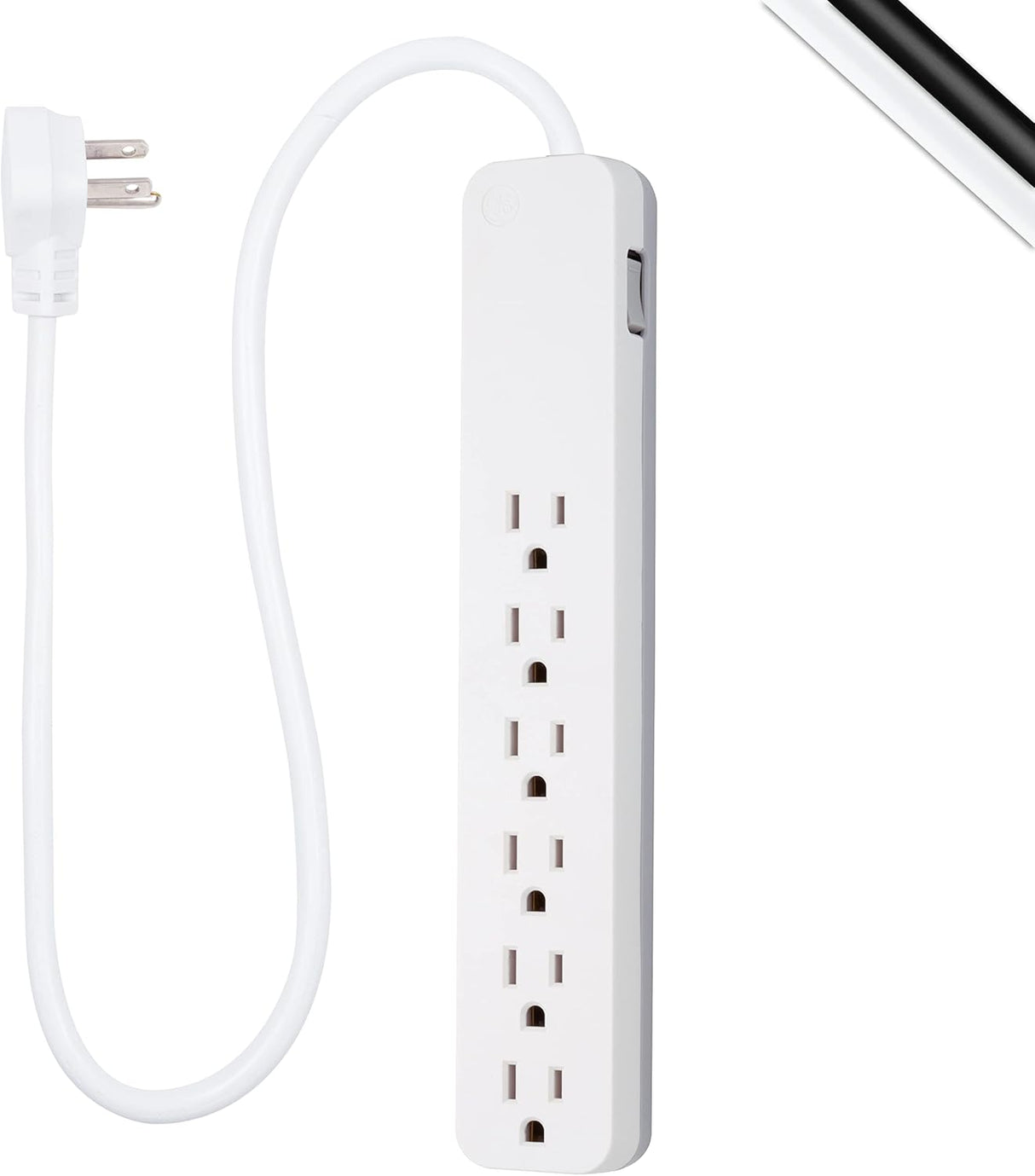 GE Pro 40532 Protector SurGE de 6 tomas, cable de extensión