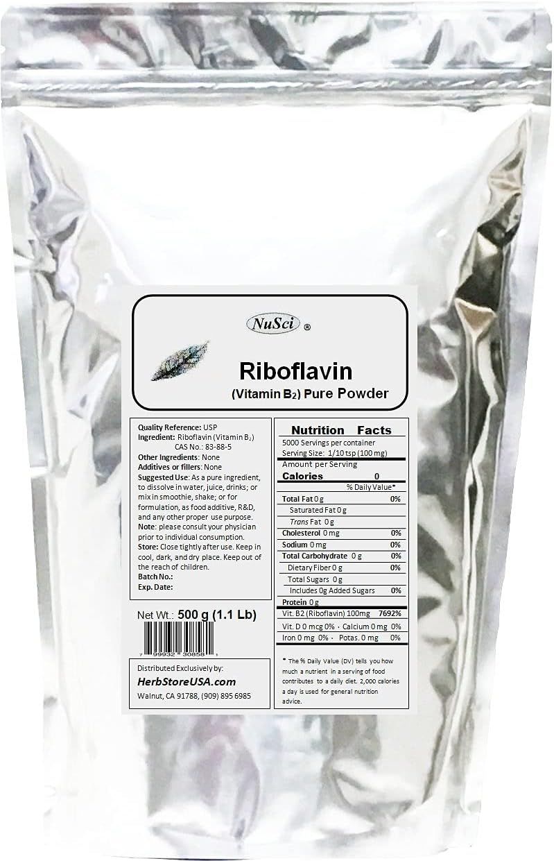 Riboflavina B2 Pura en Polvo 100g Sin Marca