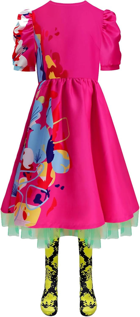 Disfraz de muñeca rara Poboola, vestido con mangas abullonadas.