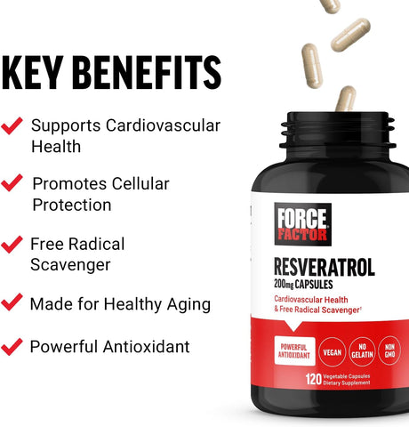 Suplemento de resveratrol para apoyar la salud del corazón