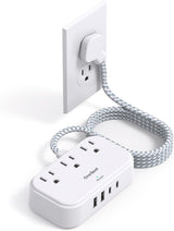 Cruise Essentials, cable de extensión plano de 5 pies, 3 tomas