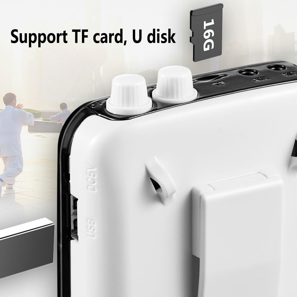 Amplificador de Voz Portátil, 2400mAh, Sistema PA para Profesores