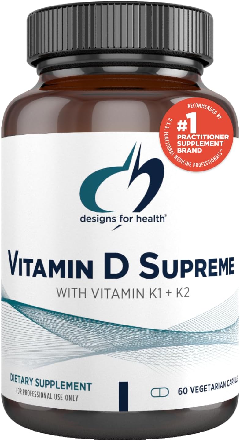 Suplemento de Vitamina D, Designs for Health, 5000 IU, 60 cápsulas