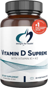 Suplemento de Vitamina D, Designs for Health, 5000 IU, 60 cápsulas