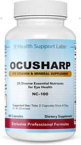 Ocusharp Suplemento para la Vista con Zeaxantina, Luteína, Extracto de Arándano y Más - 60 Cápsulas