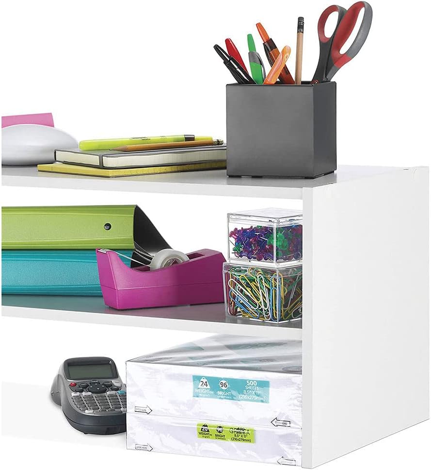 Organizador apilable con estantes - 2 niveles, modelo Whitmor