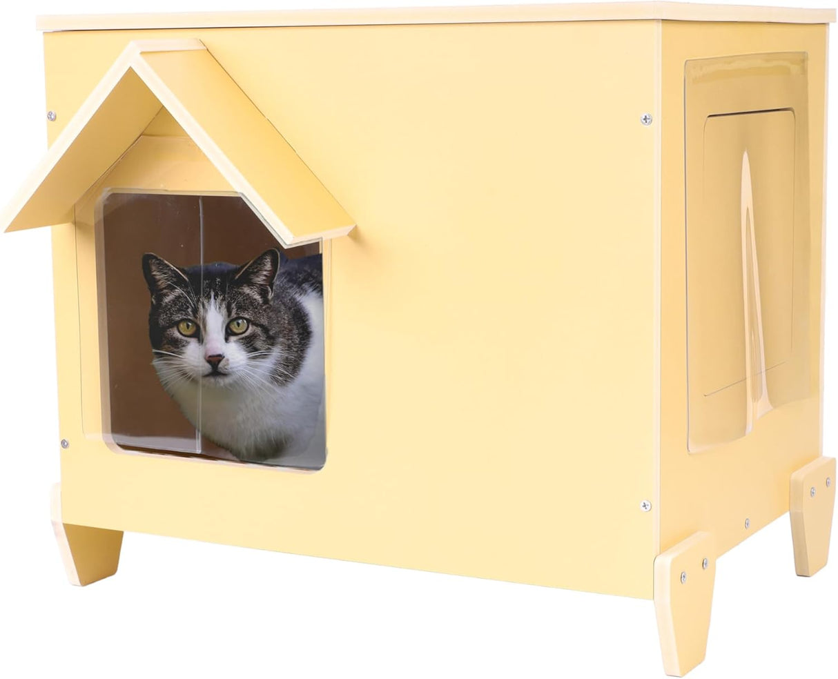 Casa para Gatos Exterior, Refugio Feral, Aislada, Modelo Mejorado