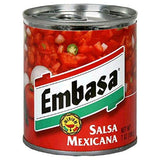 Salsa Mexicana Embasa, 198g, Lata 12 Piezas, Sabor Auténtico