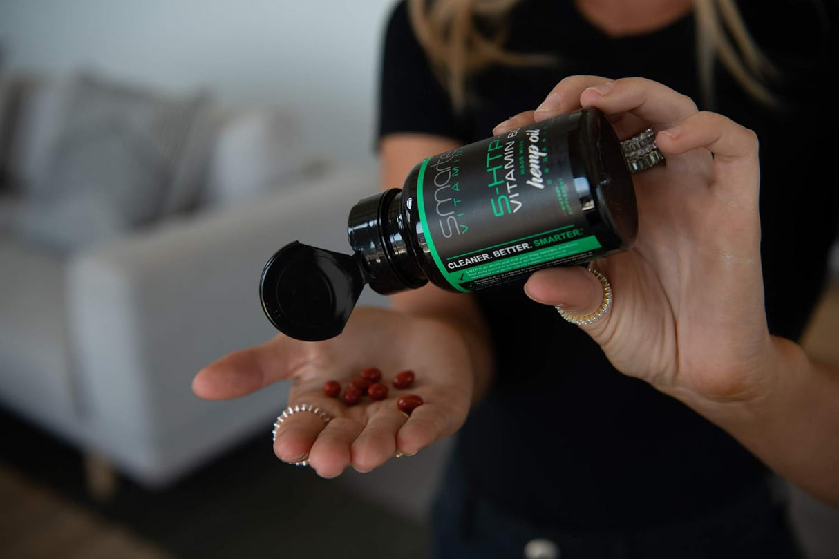 Suplemento 5-HTP 200mg + B6, Liberación Prolongada, 60 Softgels
